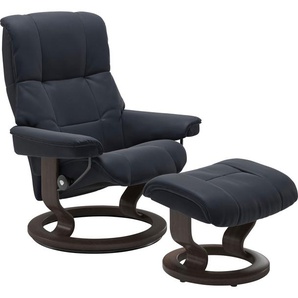 Relaxsessel STRESSLESS Mayfair Sessel Gr. Leder PALOMA, Classic Base Wenge, Relaxfunktion-Drehfunktion-Plus™System-Gleitsystem, B/H/T: 75 cm x 99 cm x 73 cm, blau (shadow blue paloma) Lesesessel und Relaxsessel mit Hocker, Classic Base, Größe S, M & L,
