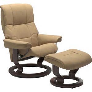 Relaxsessel STRESSLESS Mayfair Sessel Gr. Leder PALOMA, Classic Base Wenge, Relaxfunktion-Drehfunktion-Plus™System-Gleitsystem, B/H/T: 88 cm x 102 cm x 77 cm, beige (sand paloma) Lesesessel und Relaxsessel mit Hocker, Classic Base, Größe S, M & L, Gestell