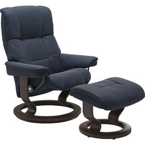 Relaxsessel STRESSLESS Mayfair Sessel Gr. Leder PALOMA, Classic Base Wenge, Relaxfunktion-Drehfunktion-Plus™System-Gleitsystem, B/H/T: 88 cm x 102 cm x 77 cm, blau (o x ford blue paloma) Lesesessel und Relaxsessel