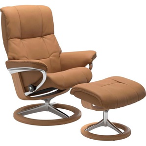 Relaxsessel STRESSLESS Mayfair Sessel Gr. Leder PALOMA, Signature Base Eiche, Relaxfunktion-Drehfunktion-Plus™System-Gleitsystem-BalanceAdapt™, B/H/T: 83 cm x 102 cm x 74 cm, braun (taupe paloma) Lesesessel und Relaxsessel mit Hocker, Signature Base,