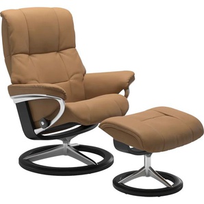 Relaxsessel STRESSLESS Mayfair Sessel Gr. Leder PALOMA, Signature Base Schwarz, Relaxfunktion-Drehfunktion-Plus™System-Gleitsystem-BalanceAdapt™, B/H/T: 92 cm x 103 cm x 79 cm, braun (taupe paloma) Lesesessel und Relaxsessel
