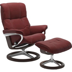 Relaxsessel STRESSLESS Mayfair Sessel Gr. Leder PALOMA, Signature Base Wenge, Relaxfunktion-Drehfunktion-Plus™System-Gleitsystem-BalanceAdapt™, B/H/T: 79 cm x 102 cm x 73 cm, rot (cherry paloma) Lesesessel und Relaxsessel mit Hocker, Signature Base, Größe
