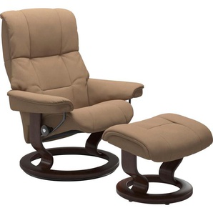Relaxsessel STRESSLESS Mayfair Sessel Gr. Microfaser DINAMICA, Classic Base Braun, Relaxfunktion-Drehfunktion-Plus™System-Gleitsystem, B/H/T: 75 cm x 99 cm x 73 cm, braun (sand dinamica) Lesesessel und Relaxsessel mit Classic Base, Gestell Braun