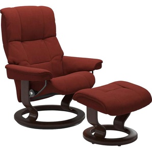 Relaxsessel STRESSLESS Mayfair Sessel Gr. Microfaser DINAMICA, Classic Base Braun, Relaxfunktion-Drehfunktion-Plus™System-Gleitsystem, B/H/T: 79 cm x 101 cm x 73 cm, rot (red dinamica) Lesesessel und Relaxsessel