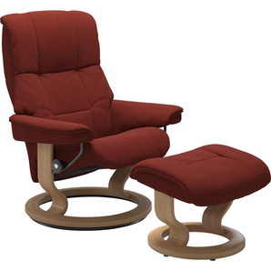 Relaxsessel STRESSLESS Mayfair Sessel Gr. Microfaser DINAMICA, Classic Base Eiche, Relaxfunktion-Drehfunktion-Plus™System-Gleitsystem, B/H/T: 75 cm x 99 cm x 73 cm, rot (red dinamica) Lesesessel und Relaxsessel mit Classic Base, Größe S, M & L, Gestell
