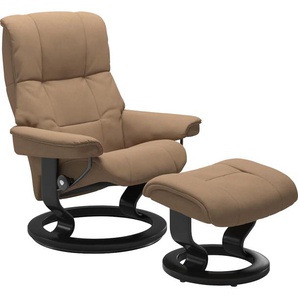 Relaxsessel STRESSLESS Mayfair Sessel Gr. Microfaser DINAMICA, Classic Base Schwarz, Relaxfunktion-Drehfunktion-Plus™System-Gleitsystem, B/H/T: 79 cm x 101 cm x 73 cm, braun (sand dinamica) Lesesessel und Relaxsessel