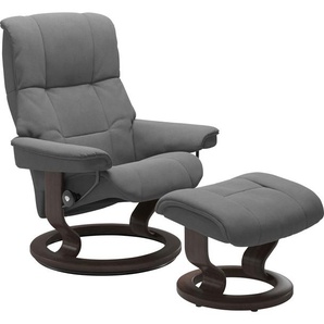 Relaxsessel STRESSLESS Mayfair Sessel Gr. Microfaser DINAMICA, Classic Base Wenge, Relaxfunktion-Drehfunktion-Plus™System-Gleitsystem, B/H/T: 75 cm x 99 cm x 73 cm, grau (dark grey dinamica) Lesesessel und Relaxsessel mit Classic Base, Größe S, M & L,