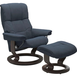 Relaxsessel STRESSLESS Mayfair Sessel Gr. Microfaser DINAMICA, Classic Base Wenge, Relaxfunktion-Drehfunktion-Plus™System-Gleitsystem, B/H/T: 79 cm x 101 cm x 73 cm, blau (blue dinamica) Lesesessel und Relaxsessel
