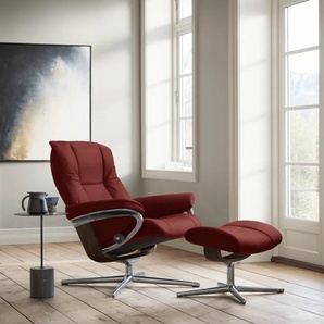 Relaxsessel STRESSLESS Mayfair Sessel Gr. Microfaser DINAMICA, Cross Base Braun, Rela x funktion-Drehfunktion-Plus™System-Gleitsystem-BalanceAdapt™, B/H/T: 79 cm x 102 cm x 73 cm, rot (red dinamica) Lesesessel und Relaxsessel