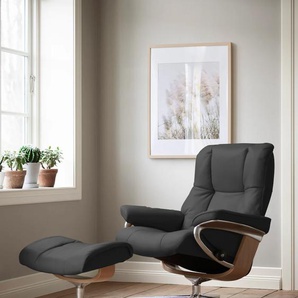Relaxsessel STRESSLESS Mayfair Sessel Gr. Microfaser DINAMICA, Cross Base Eiche, Rela x funktion-Drehfunktion-Plus™System-Gleitsystem-BalanceAdapt™, B/H/T: 79 cm x 102 cm x 73 cm, grau (charcoal dinamica) Lesesessel und Relaxsessel