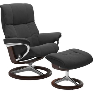 Relaxsessel STRESSLESS Mayfair Sessel Gr. Microfaser DINAMICA, Signature Base Braun, Relaxfunktion-Drehfunktion-Plus™System-Gleitsystem-BalanceAdapt™, B/H/T: 79 cm x 102 cm x 44 cm, grau (charcoal dinamica) Lesesessel und Relaxsessel mit Signature Base,
