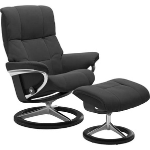 Relaxsessel STRESSLESS Mayfair Sessel Gr. Microfaser DINAMICA, Signature Base Schwarz, Relaxfunktion-Drehfunktion-Plus™System-Gleitsystem-BalanceAdapt™, B/H/T: 79 cm x 102 cm x 73 cm, grau (charcoal dinamica) Lesesessel und Relaxsessel