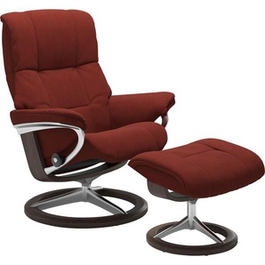 Relaxsessel STRESSLESS Mayfair Sessel Gr. Microfaser DINAMICA, Signature Base Wenge, Relaxfunktion-Drehfunktion-Plus™System-Gleitsystem-BalanceAdapt™, B/H/T: 79 cm x 102 cm x 73 cm, rot (red dinamica) Lesesessel und Relaxsessel mit Hocker, Signature Base,
