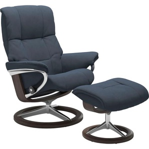 Relaxsessel STRESSLESS Mayfair Sessel Gr. Microfaser DINAMICA, Signature Base Wenge, Relaxfunktion-Drehfunktion-Plus™System-Gleitsystem-BalanceAdapt™, B/H/T: 83 cm x 102 cm x 74 cm, blau (blue dinamica) Lesesessel und Relaxsessel