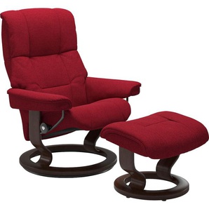 Relaxsessel STRESSLESS Mayfair Sessel Gr. ROHLEDER Stoff Q2 FARON, Classic Base Braun, Rela x funktion-Drehfunktion-Plus™System-Gleitsystem, B/H/T: 75 cm x 99 cm x 73 cm, rot (red q2 faron) Lesesessel und Relaxsessel