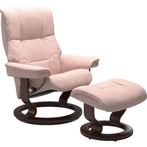 Relaxsessel STRESSLESS Mayfair Sessel Gr. ROHLEDER Stoff Q2 FARON, Classic Base Braun, Relaxfunktion-Drehfunktion-Plus™System-Gleitsystem, B/H/T: 75 cm x 99 cm x 73 cm, pink (light q2 faron) Lesesessel und Relaxsessel