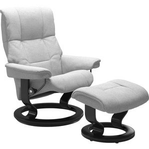 Relaxsessel STRESSLESS Mayfair Sessel Gr. ROHLEDER Stoff Q2 FARON, Classic Base Schwarz, Relaxfunktion-Drehfunktion-Plus™System-Gleitsystem, B/H/T: 75 cm x 99 cm x 73 cm, grau (light grey q2 faron) Lesesessel und Relaxsessel mit Classic Base, Größe S, M &