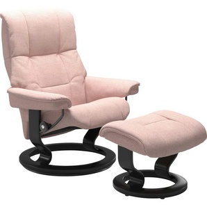 Relaxsessel STRESSLESS Mayfair Sessel Gr. ROHLEDER Stoff Q2 FARON, Classic Base Schwarz, Relaxfunktion-Drehfunktion-Plus™System-Gleitsystem, B/H/T: 75 cm x 99 cm x 73 cm, pink (light q2 faron) Lesesessel und Relaxsessel mit Hocker, Classic Base, Größe S,