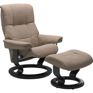 Relaxsessel STRESSLESS Mayfair Sessel Gr. ROHLEDER Stoff Q2 FARON, Classic Base Schwarz, Relaxfunktion-Drehfunktion-Plus™System-Gleitsystem, B/H/T: 88 cm x 102 cm x 77 cm, beige (beige q2 faron) Lesesessel und Relaxsessel mit Classic Base, Größe S, M & L,