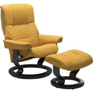 Relaxsessel STRESSLESS Mayfair Sessel Gr. ROHLEDER Stoff Q2 FARON, Classic Base Schwarz, Relaxfunktion-Drehfunktion-Plus™System-Gleitsystem, B/H/T: 88 cm x 102 cm x 77 cm, gelb (yellow q2 faron) Lesesessel und Relaxsessel