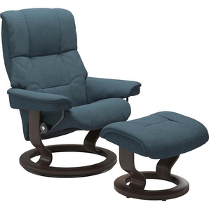 Relaxsessel STRESSLESS Mayfair Sessel Gr. ROHLEDER Stoff Q2 FARON, Classic Base Wenge, Relaxfunktion-Drehfunktion-Plus™System-Gleitsystem, B/H/T: 75 cm x 99 cm x 73 cm, blau (petrol q2 faron) Lesesessel und Relaxsessel