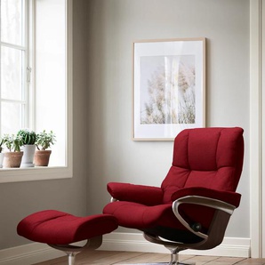 Relaxsessel STRESSLESS Mayfair Sessel Gr. ROHLEDER Stoff Q2 FARON, Cross Base Braun, Rela x funktion-Drehfunktion-Plus™System-Gleitsystem-BalanceAdapt™, B/H/T: 79 cm x 102 cm x 73 cm, rot (red q2 faron) Lesesessel und Relaxsessel