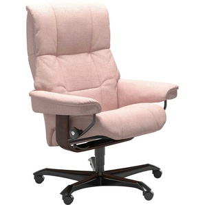 Relaxsessel STRESSLESS Mayfair Sessel Gr. ROHLEDER Stoff Q2 FARON, Home Office Base Braun, Relaxfunktion-Drehfunktion-Plus™System-Gleitsystem, B/H/T: 79 cm x 111 cm x 70 cm, pink (light q2 faron) Lesesessel und Relaxsessel mit Home Office Base, Größe M,