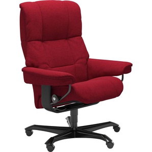 Relaxsessel STRESSLESS Mayfair Sessel Gr. ROHLEDER Stoff Q2 FARON, Home Office Base Schwarz, Relaxfunktion-Drehfunktion-Plus™System-Gleitsystem, B/H/T: 79 cm x 111 cm x 70 cm, rot (red q2 faron) Lesesessel und Relaxsessel mit Home Office Base, Größe M,