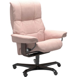 Relaxsessel STRESSLESS Mayfair Sessel Gr. ROHLEDER Stoff Q2 FARON, Home Office Base Wenge, Relaxfunktion-Drehfunktion-Plus™System-Gleitsystem, B/H/T: 79 cm x 111 cm x 70 cm, pink (light q2 faron) Lesesessel und Relaxsessel