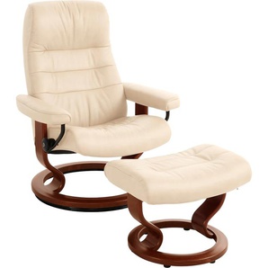 Relaxsessel STRESSLESS Opal Sessel Gr. Leder BATICK, Classic Base Braun, B/H/T: 76 cm x 99 cm x 74 cm, beige (cream) Lesesessel und Relaxsessel