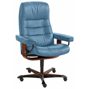 Relaxsessel STRESSLESS Opal Sessel Gr. Leder PALOMA, Classic Base Braun, B/H/T: 79 cm x 111 cm x 76 cm, blau (sparrow blue) Lesesessel und Relaxsessel mit Schlaffunktion