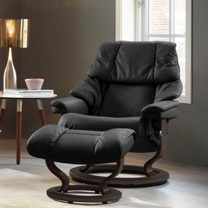 Relaxsessel STRESSLESS Reno Sessel Gr. Leder PALOMA, Classic Base Wenge, Relaxfunktion-Drehfunktion-Plus™System-Gleitsystem, B/H/T: 75 cm x 96 cm x 75 cm, schwarz (black paloma) Lesesessel und Relaxsessel mit Classic Base, Größe S, M & L, Gestell Wenge