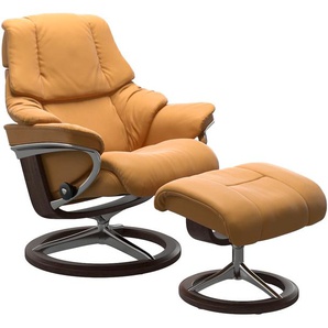 Relaxsessel STRESSLESS Reno Sessel Gr. Material Bezug, Material Gestell, Ausführung / Funktion, Maße, gelb (honey) Lesesessel und Relaxsessel