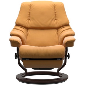 Relaxsessel STRESSLESS Reno Sessel Gr. Material Bezug, Material Gestell, Maße B/H/T, gelb (honey) Lesesessel und Relaxsessel