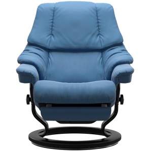 Relaxsessel STRESSLESS Reno Sessel Gr. Material Bezug, Material Gestell, Maße, blau (lazuli blue) Lesesessel und Relaxsessel elektrisch verstellbar, optional 2-motorisch, Größe M & L