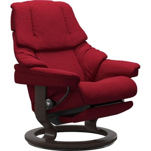 Relaxsessel STRESSLESS Reno Sessel Gr. ROHLEDER Stoff Q2 FARON, Power™ Leg & Back-Classic Base Wenge, B/H/T: 88 cm x 98 cm x 77 cm, rot (red q2 faron) Lesesessel und Relaxsessel