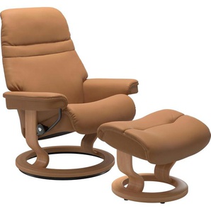 Relaxsessel STRESSLESS Sunrise Sessel Gr. Leder PALOMA, Rela x funktion-Drehfunktion-Plus™System-Gleitsystem, B/H/T: 75 cm x 100 cm x 73 cm, braun (taupe paloma) Lesesessel und Relaxsessel mit Classic Base, Größe S, Gestell Eiche