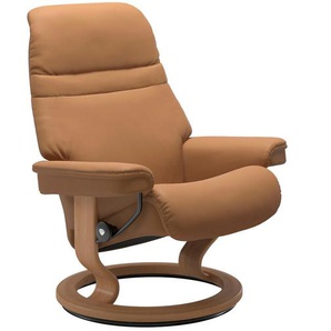 Relaxsessel STRESSLESS Sunrise Sessel Gr. Leder PALOMA, Rela x funktion-Drehfunktion-Plus™System-Gleitsystem, B/H/T: 79 cm x 103 cm x 73 cm, braun (taupe paloma) Lesesessel und Relaxsessel mit Classic Base, Größe M, Gestell Eiche