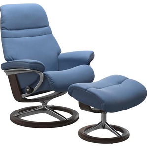 Relaxsessel STRESSLESS Sunrise Sessel Gr. Material Bezug, Ausführung Funktion, Größe B/H/T, blau (lazuli blue) Lesesessel und Relaxsessel