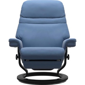 Relaxsessel STRESSLESS Sunrise Sessel Gr. Material Bezug, Material Gestell, Ausführung / Funktion, Maße B/H/T, blau (lazuli blue) Lesesessel und Relaxsessel elektrisch verstellbar, optional 2-motorisch, Größe M & L
