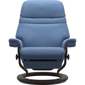 Relaxsessel STRESSLESS Sunrise Sessel Gr. Material Bezug, Material Gestell, Ausführung / Funktion, Maße, blau (lazuli blue) Lesesessel und Relaxsessel elektrisch verstellbar, optional 2-motorisch, Größe M & L