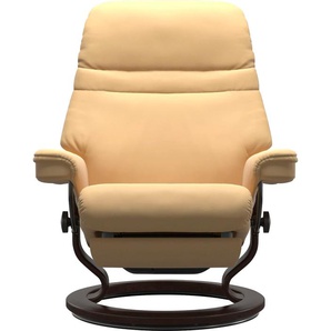Relaxsessel STRESSLESS Sunrise Sessel Gr. Material Bezug, Material Gestell, Ausführung / Funktion, Maße, gelb (yellow) Lesesessel und Relaxsessel elektrisch verstellbar, optional 2-motorisch, Größe M & L