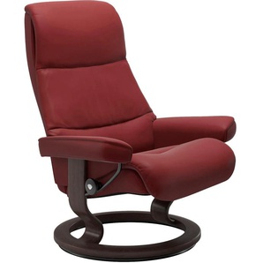 Relaxsessel STRESSLESS View Sessel Gr. Leder PALOMA, Cross Base Wenge, Rela x funktion-Drehfunktion-Plus™System-Gleitsystem, B/H/T: 78 cm x 105 cm x 78 cm, rot (cherry paloma) Lesesessel und Relaxsessel