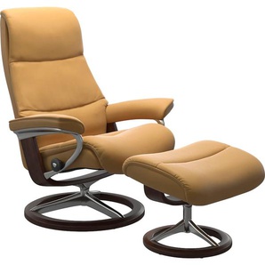 Relaxsessel STRESSLESS View Sessel Gr. Material Bezug, Cross Base Braun, Ausführung / Funktion, Maße B/H/T, gelb (honey) Lesesessel und Relaxsessel