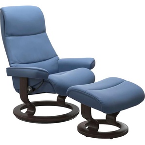 Relaxsessel STRESSLESS View Sessel Gr. Material Bezug, Cross Base Wenge, Ausführung Funktion, Größe B/H/T, blau (lazuli blue) Lesesessel und Relaxsessel