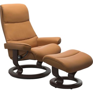 Relaxsessel STRESSLESS View Sessel Gr. Material Bezug, Cross Base Wenge, Ausführung Funktion, Maße B/H/T, braun (new caramel) Lesesessel und Relaxsessel