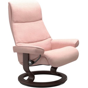 Relaxsessel STRESSLESS View Sessel Gr. ROHLEDER Stoff Q2 FARON, Cross Base Wenge, Rela x funktion-Drehfunktion-Plus™System-Gleitsystem, B/H/T: 78 cm x 105 cm x 78 cm, pink (light q2 faron) Lesesessel und Relaxsessel mit Classic Base, Größe S,Gestell Wenge