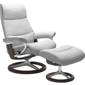 Relaxsessel STRESSLESS View Sessel Gr. ROHLEDER Stoff Q2 FARON, Cross Base Wenge, Rela x funktion-Drehfunktion-Plus™System-Gleitsystem-BalanceAdapt™, B/H/T: 78 cm x 108 cm x 78 cm, grau (light grey q2 faron) Lesesessel und Relaxsessel mit Signature Base,