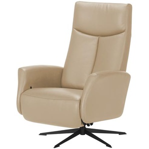 Nils Olsen Relaxsessel aus Echtleder Titus ¦ beige ¦ Maße (cm): B: 73 H: 105 T: 82.0