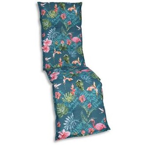 Relaxsesselauflage, Blau, Grün, Rosa, Textil, Flamingo, Füllung: Schaumstoff, Vlies, 50x7x170 cm, Oeko-Tex® Standard 100, pflegeleicht, hochwertige